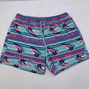 SAXX Mens shorts Oh Buoy 2N1  5" Swim trunks in Blue Sz XL
